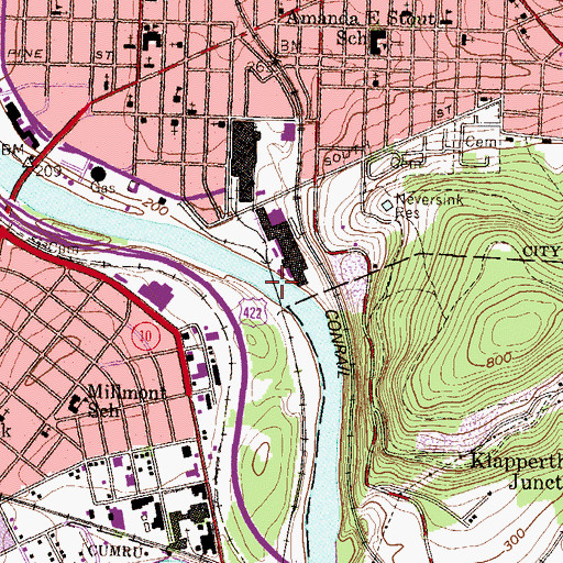 Topographic Map of Spruce Bridge (historical), PA