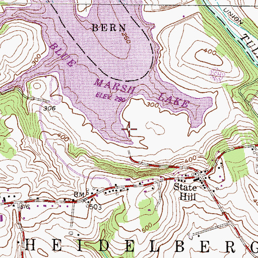 Topographic Map of State Hill Boat Launch, PA