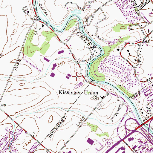 Topographic Map of Sage Hall, PA