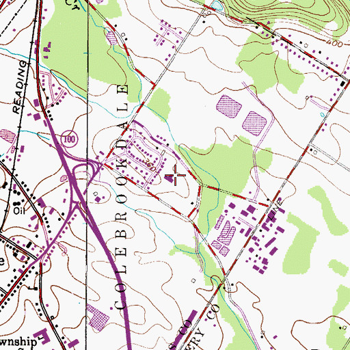 Topographic Map of Saint Andrews United Methodist Church, PA