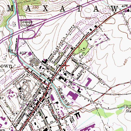 Topographic Map of Saint Barnabas Episcopal Church, PA