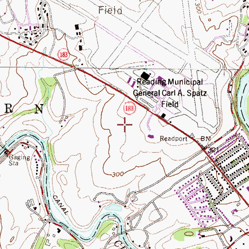 Topographic Map of Saint Joseph Medical Center Medical Office Building, PA