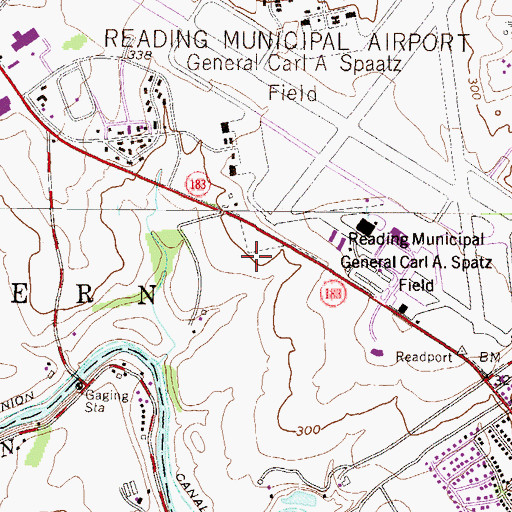 Topographic Map of Saint Josephs Medical Center, PA