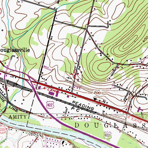 Topographic Map of Saint Michael's Ukrainian Catholic Cemetery, PA