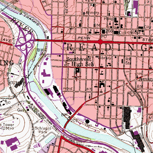 Topographic Map of Saint Nicholas Russian Orthodox Church, PA