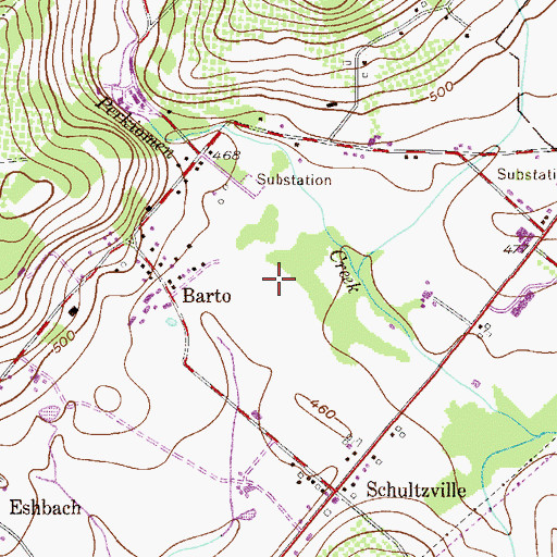 Topographic Map of Saint Pio of Pietrelcina Museum, PA