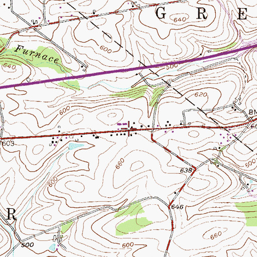 Topographic Map of Mengel, PA