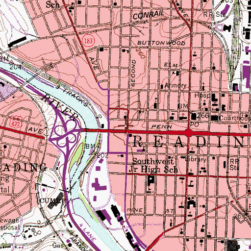 Topographic Map of Miller Center, PA