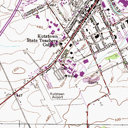 Topographic Map of Multicultural Center, PA