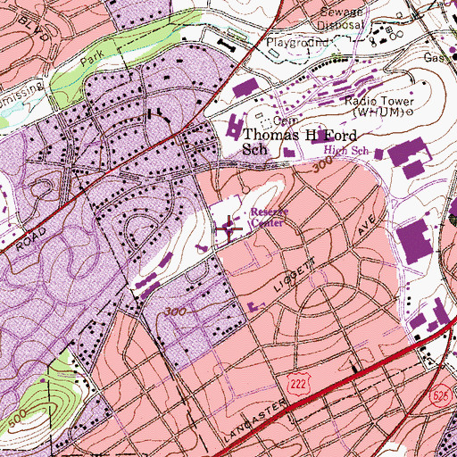 Topographic Map of Naval and Marine Corps Reserve Center, PA