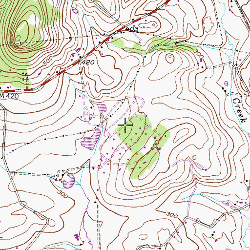Topographic Map of Glen Oley Farms, PA