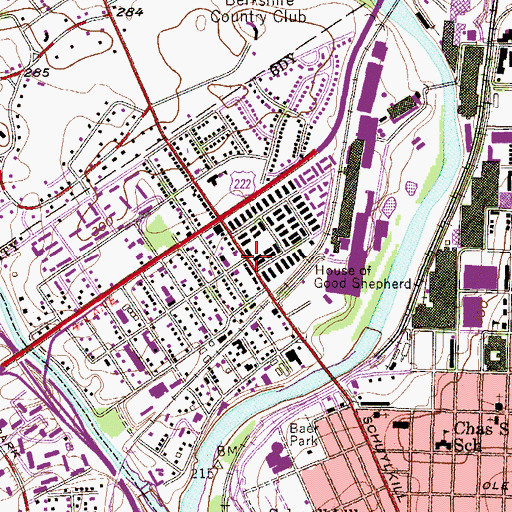 Topographic Map of Glenside, PA