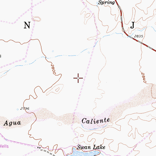 Topographic Map of San Jose Del Valle, CA