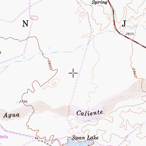 Topographic Map of San Jose Del Valle, CA