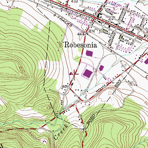 Topographic Map of Golden Ridge Assisted Living, PA