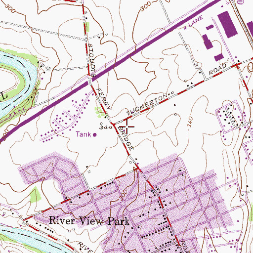 Topographic Map of Good Shepherd Evangelical Lutheran Church, PA