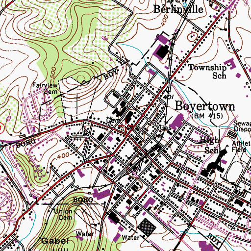 Topographic Map of Good Shepherd United Church of Christ, PA