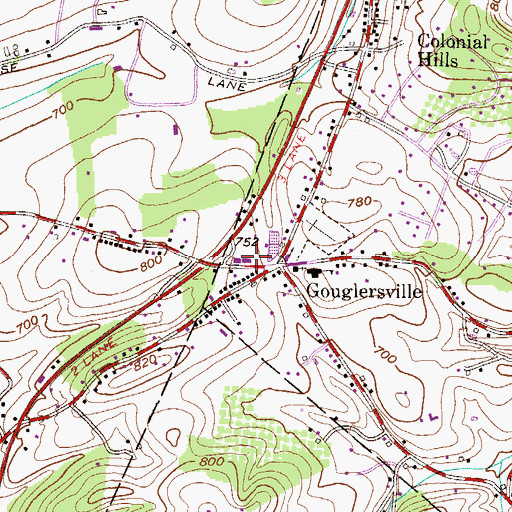 Topographic Map of Cumru Township Fire Department Station 42 - 1, PA