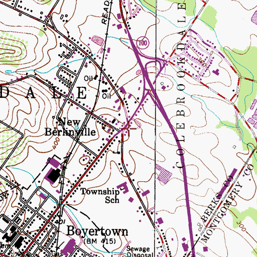 Topographic Map of Grace Independent Baptist Church, PA