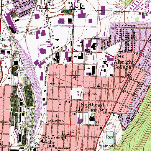 Topographic Map of Grace United Methodist Church, PA