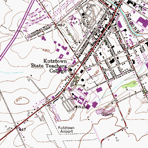 Topographic Map of Graduate Center, PA