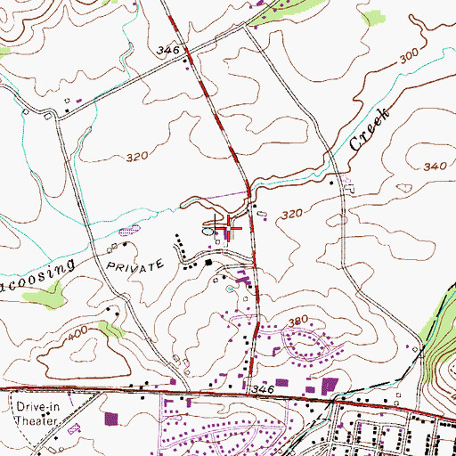 Topographic Map of Green Valley Country Club, PA