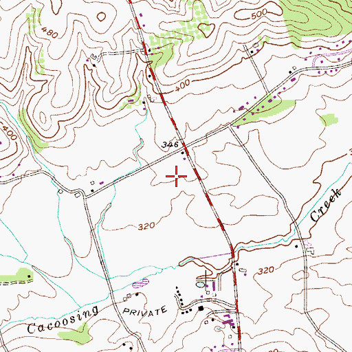 Topographic Map of Green Valley Elementary School, PA