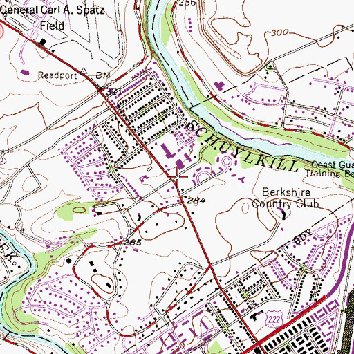 Topographic Map of Greenfield Manor, PA