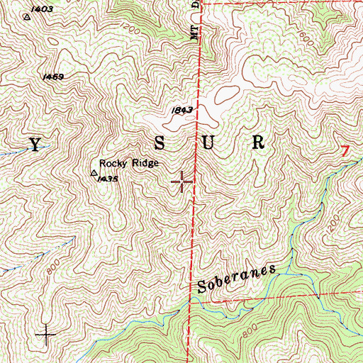 Topographic Map of San Jose Y Sur Chiquito, CA