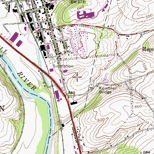 Topographic Map of Hamburg Shopping Center, PA