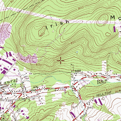 Topographic Map of Hartman Open Space, PA