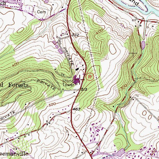 Topographic Map of HealthSouth Reading Rehabilitation Hospital, PA