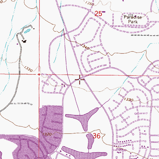 Topographic Map of Heritage Terrace, AZ