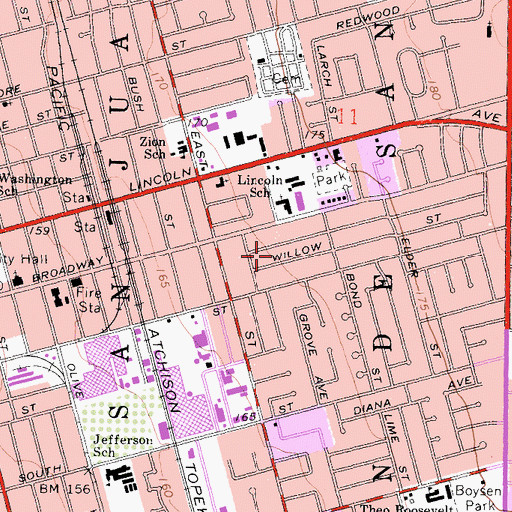 Topographic Map of San Juan Cajon De Santa Ana, CA