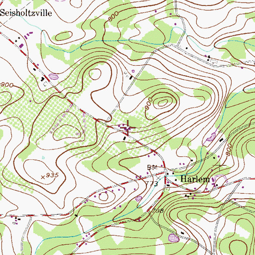 Topographic Map of Hereford Township Office, PA
