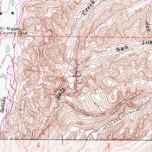 Topographic Map of San Juan Canyon, CA