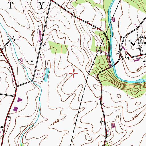 Topographic Map of High Meadows, PA