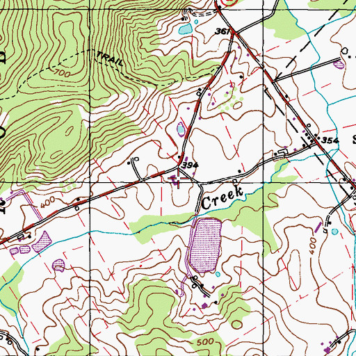 Topographic Map of High Point Baptist Chapel, PA