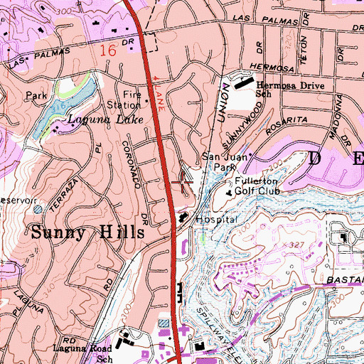 Topographic Map of San Juan Park, CA
