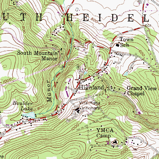 Topographic Map of Human Resources Building, PA