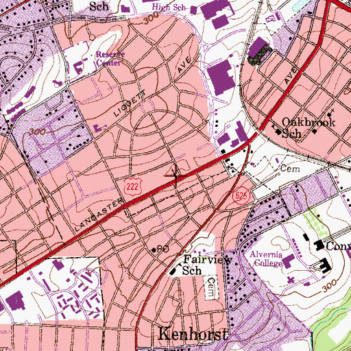 Topographic Map of Incarnation Lutheran Church, PA