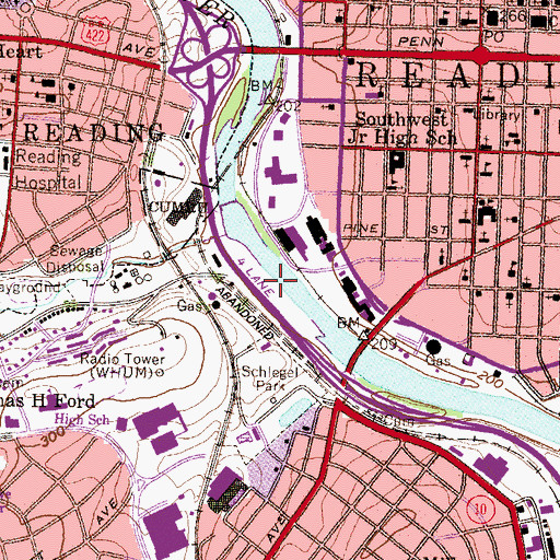 Topographic Map of Independence Island (historical), PA