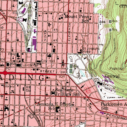 Topographic Map of International Holiness Church, PA