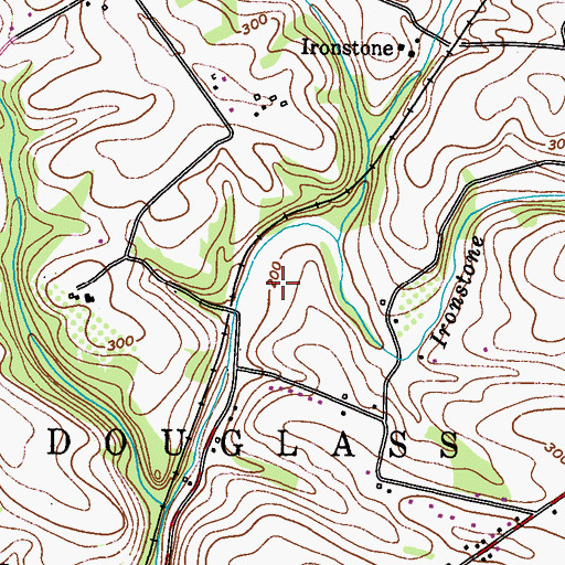Topographic Map of Ironstone Park, PA