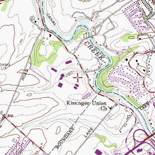 Topographic Map of Ivy House, PA