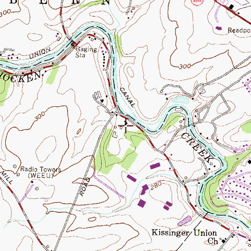 Topographic Map of Janssen Conference Center, PA