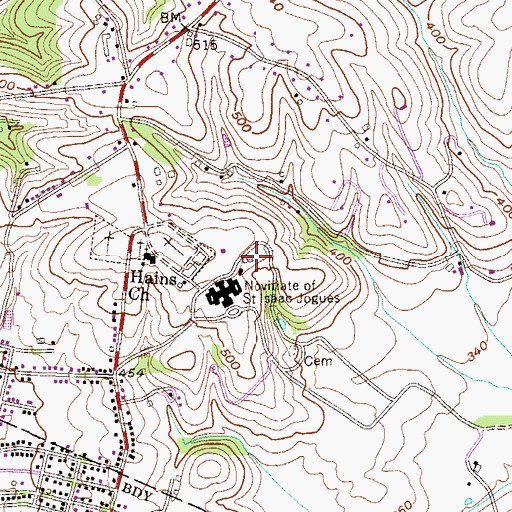 Topographic Map of Jesuit Center Pool, PA