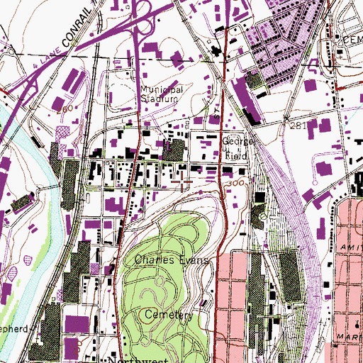 Topographic Map of Keffer Park, PA