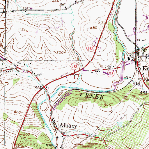 Topographic Map of Kempton Fire Company Social Hall, PA