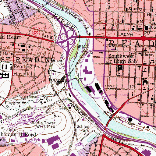 Topographic Map of Kerpers Landing, PA